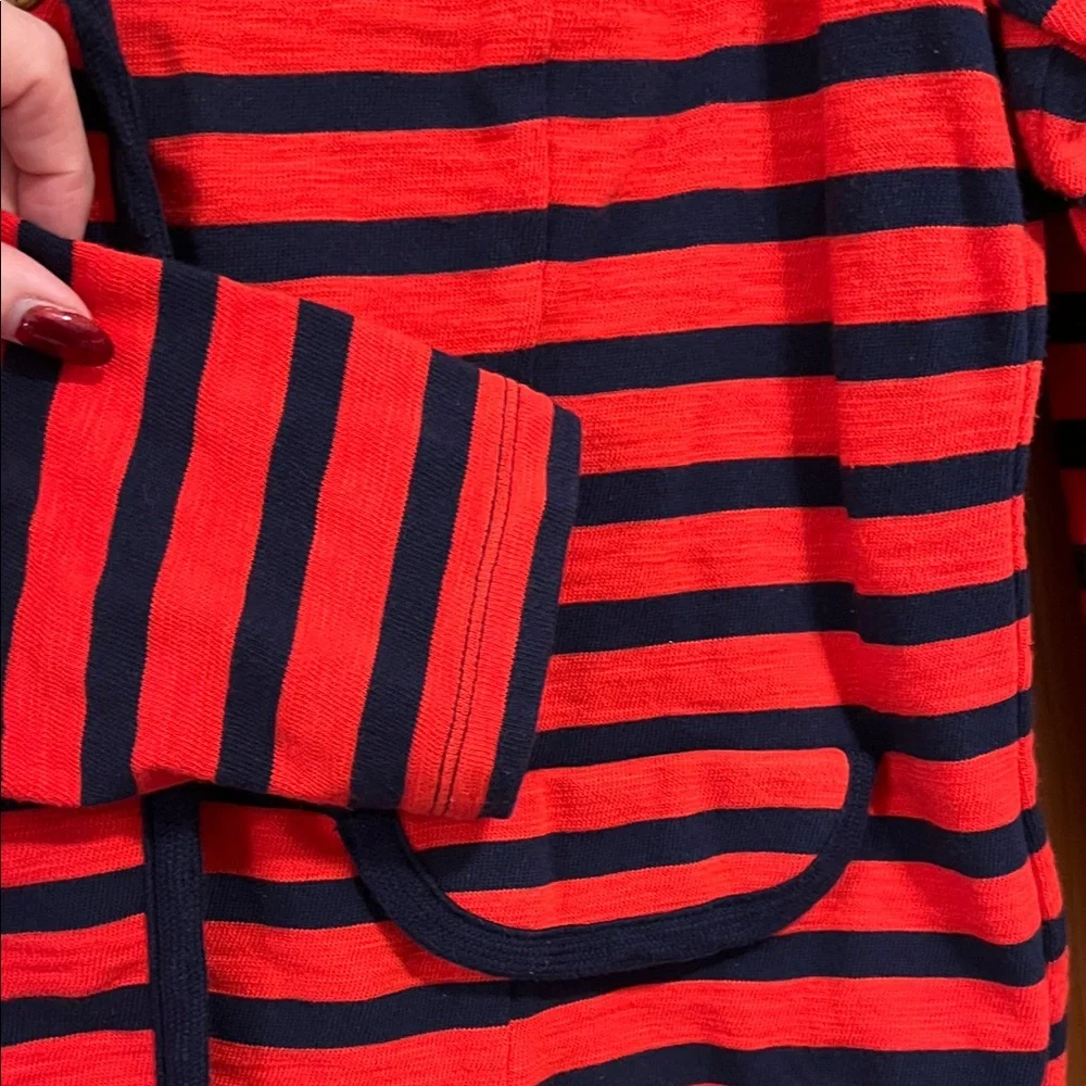 CAbi Nautical Navy and Red Striped Women's Blazer - Picture 6 of 8